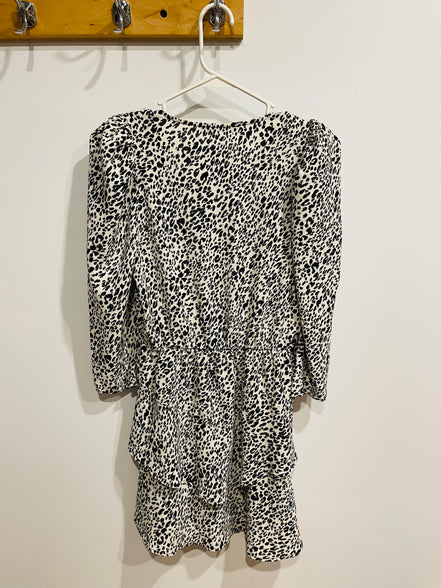Robe courte motif léopard - Zara - taille XS