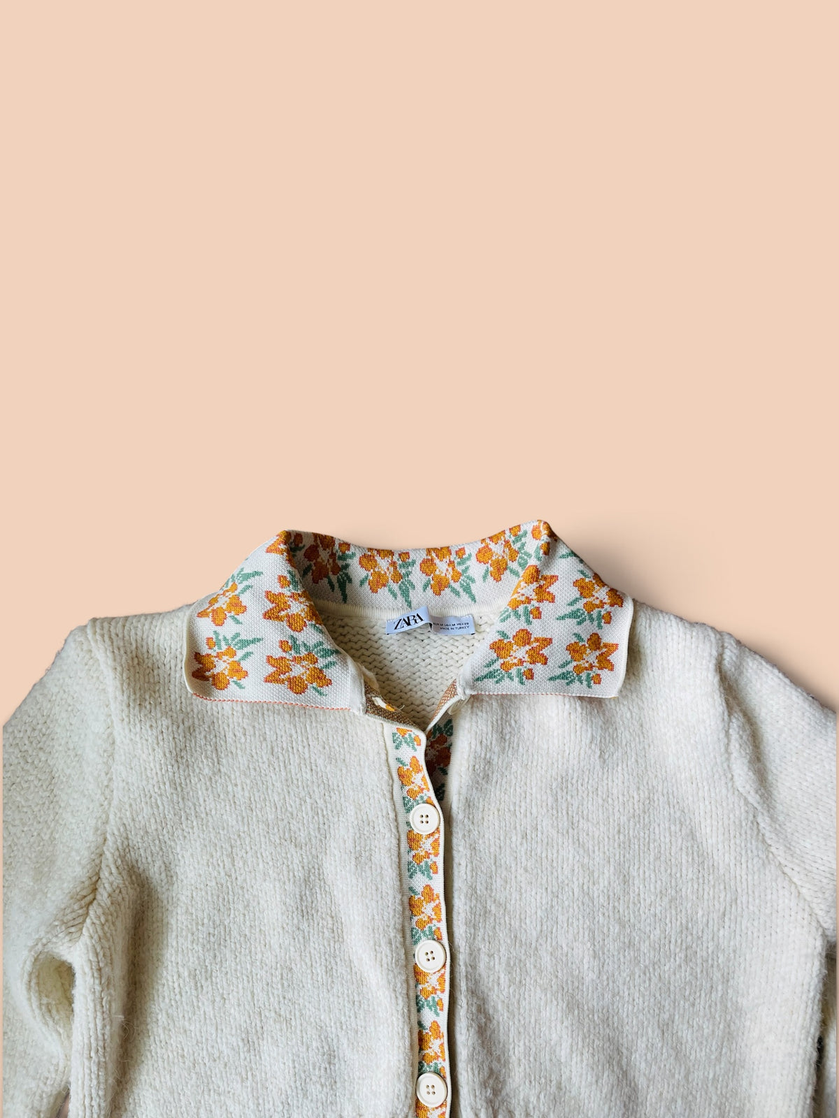 Haut tricot blanc manches longues / Zara / taille médium