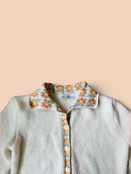Haut tricot blanc manches longues / Zara / taille médium