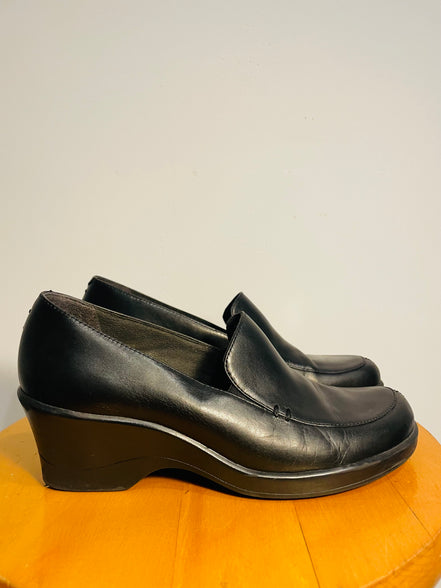 Soulier cuir noir / Clarks / taille 7,5 femme