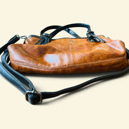 Sac cuir brun et noir / Bloom&co