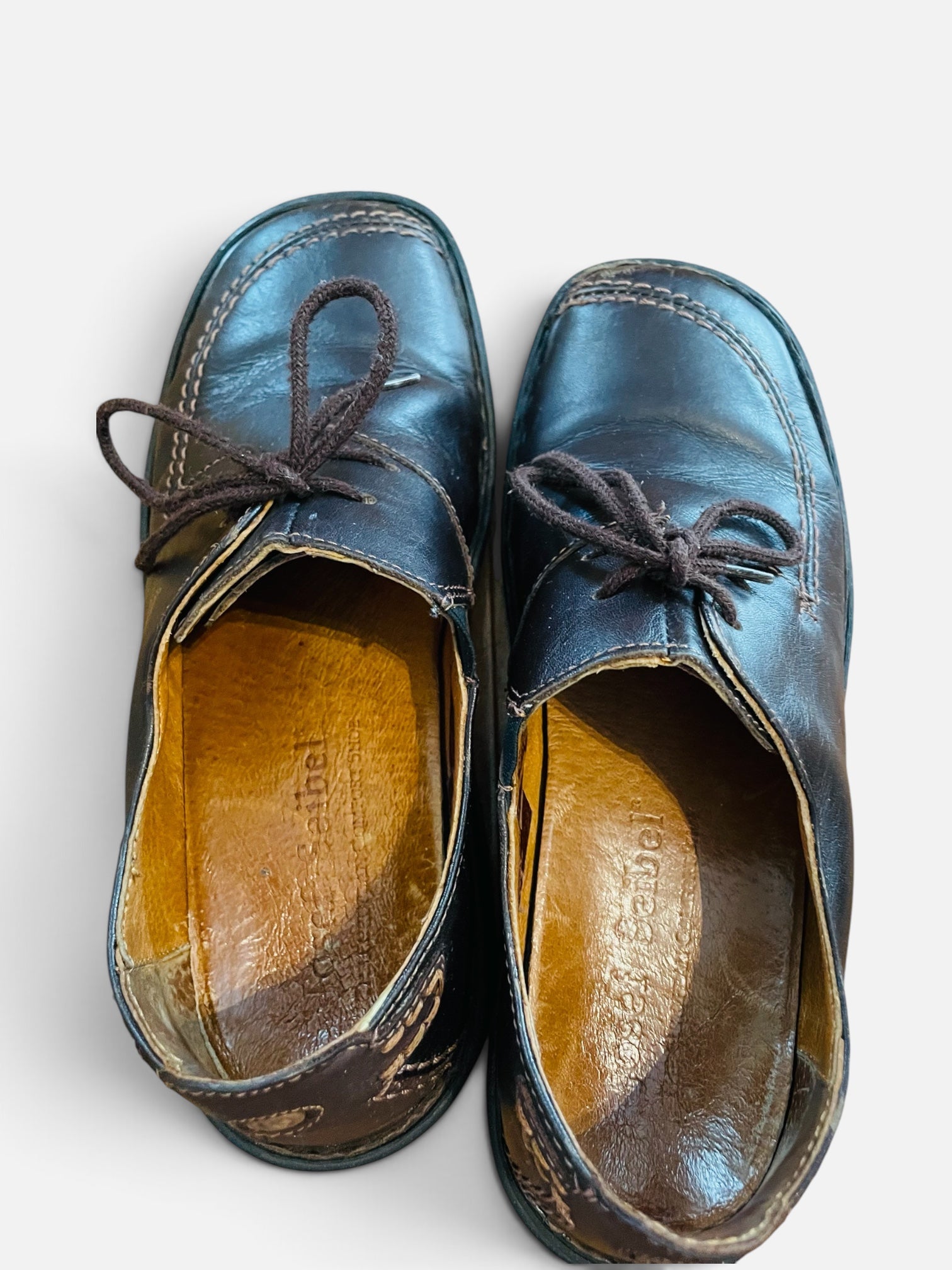 Souliers cuir brun vintages / Josef Siebel / taille 5