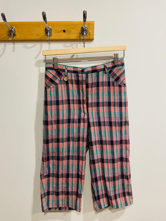Vintage Plaid Bermuda Shorts