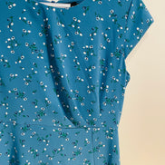 Robe bleue fleurie longue / RW&CO / taille 6