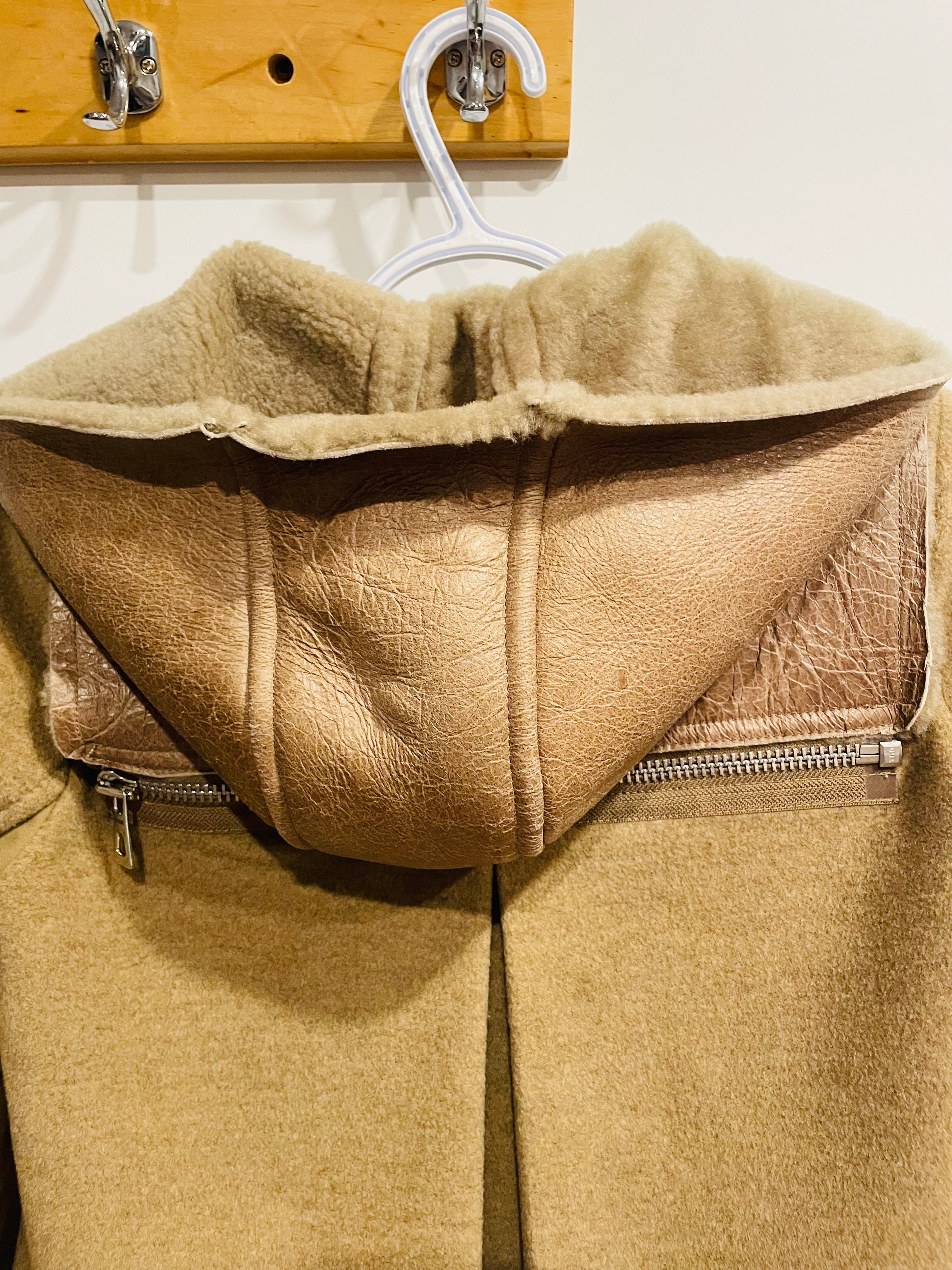 Veste pour femme fourrure et laine vintage - RUDSAK - taille petit