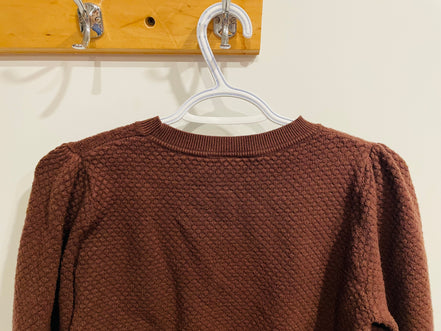 Haut manches longues tricot brun - Icõne par Simons - Taille médium