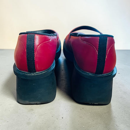 Soulier rouge style ballerine / Hush puppies / taille 7,5