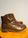 Bottes courtes cuir brun / Alberto / taille 7 femme
