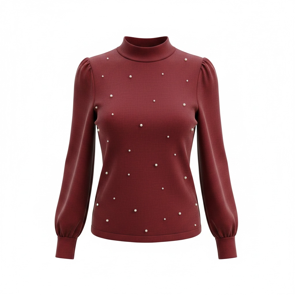 Chandail rose et perles / manches longues / Reitmans / taille Medium