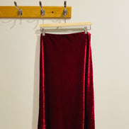 Burgundy velvet skirt size 8