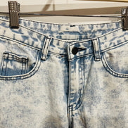 Washed-out jeans & 11 years old buckles