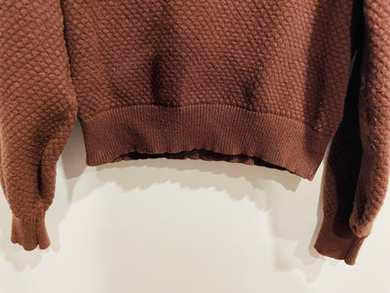 Haut manches longues tricot brun - Icõne par Simons - Taille médium