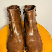 Bottes courtes cuir brun / Alberto / taille 7 femme