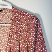 Robe longue rose florale / portefeuille et bouton / Rw&CO /Taille small