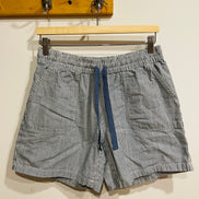 Short rayé bleu vintage taille élastique - Taille 8