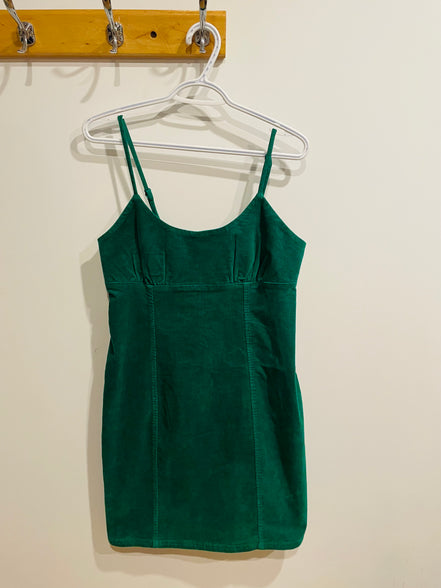 Robe courte corduroy vert - Taille Large - Nobo
