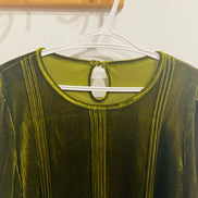 Chandail velours vert manches longues - Taille large