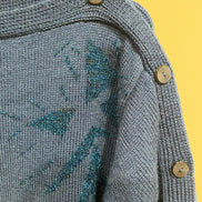 Tricot vintage bleu