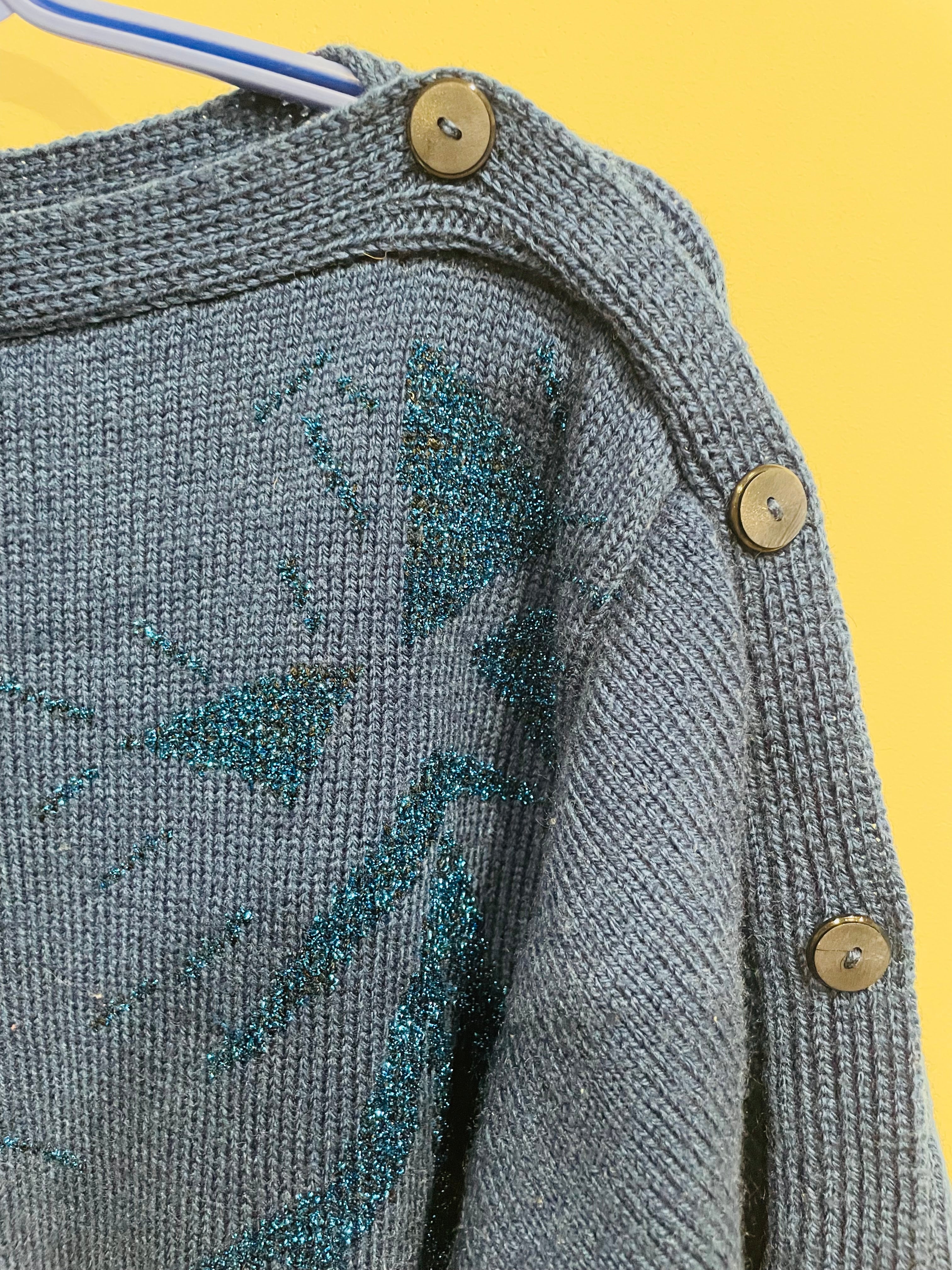 Tricot vintage bleu