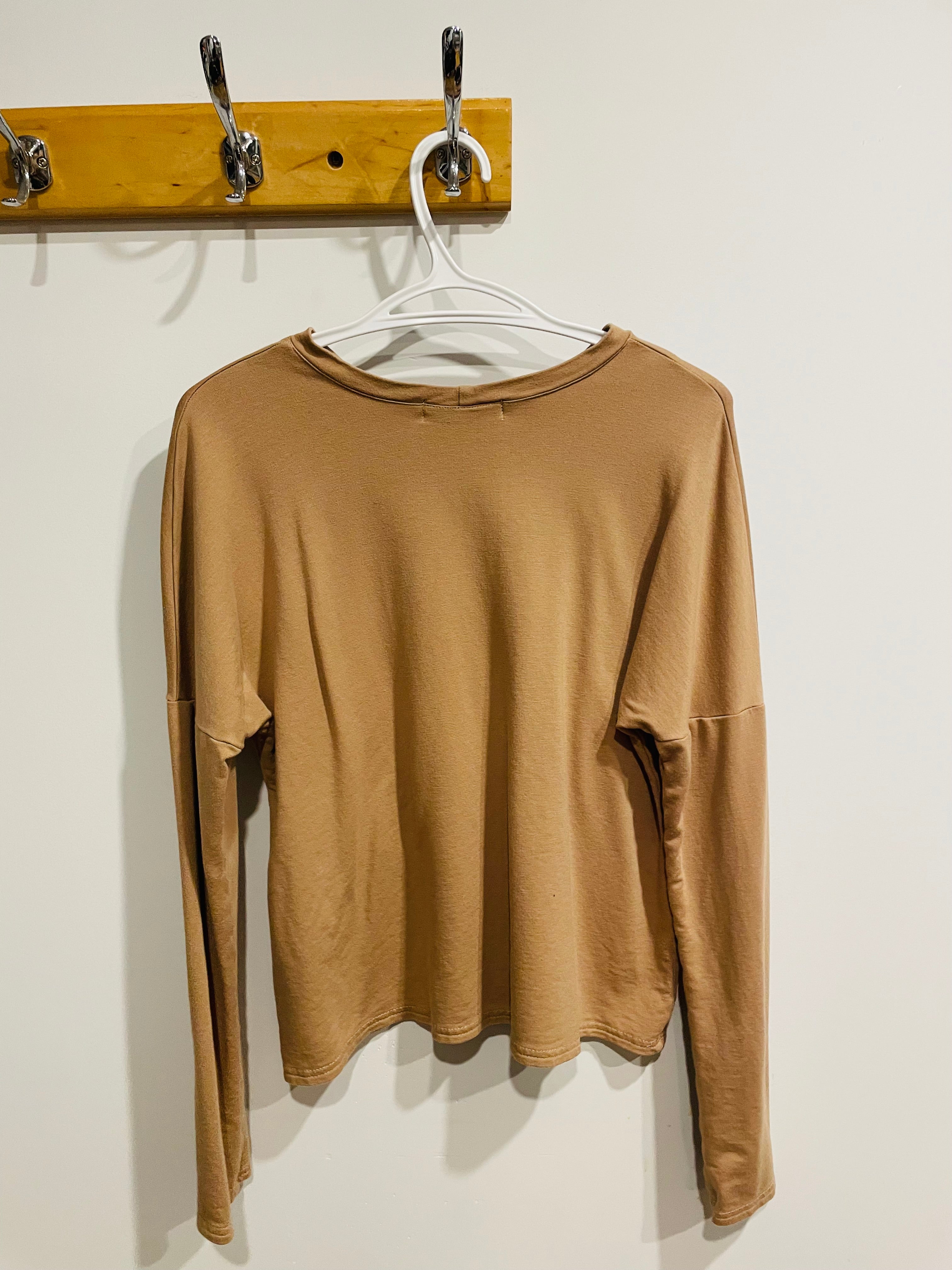 Chandail manche longue beige - Marilou design - taille médium