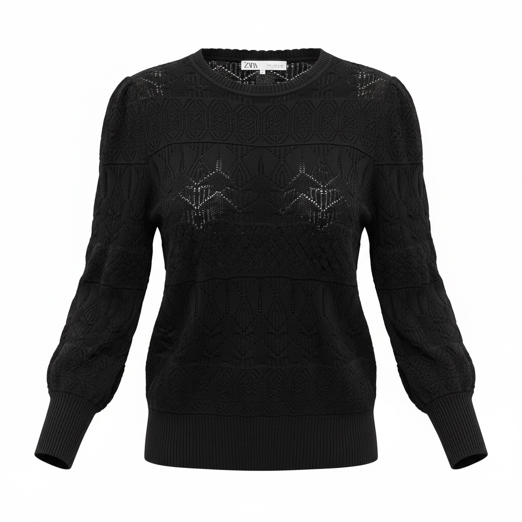 Haut dentelle manche bouffantes - Zara - Taille small