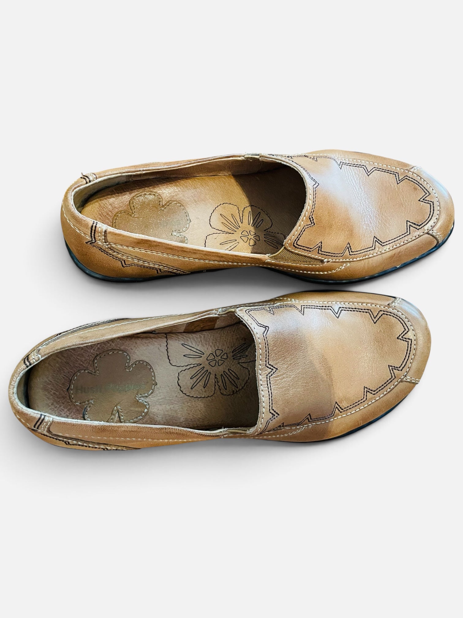 Souliers cuir brun / Hush Puppies / taille 6