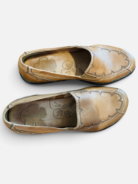 Souliers cuir brun / Hush Puppies / taille 6