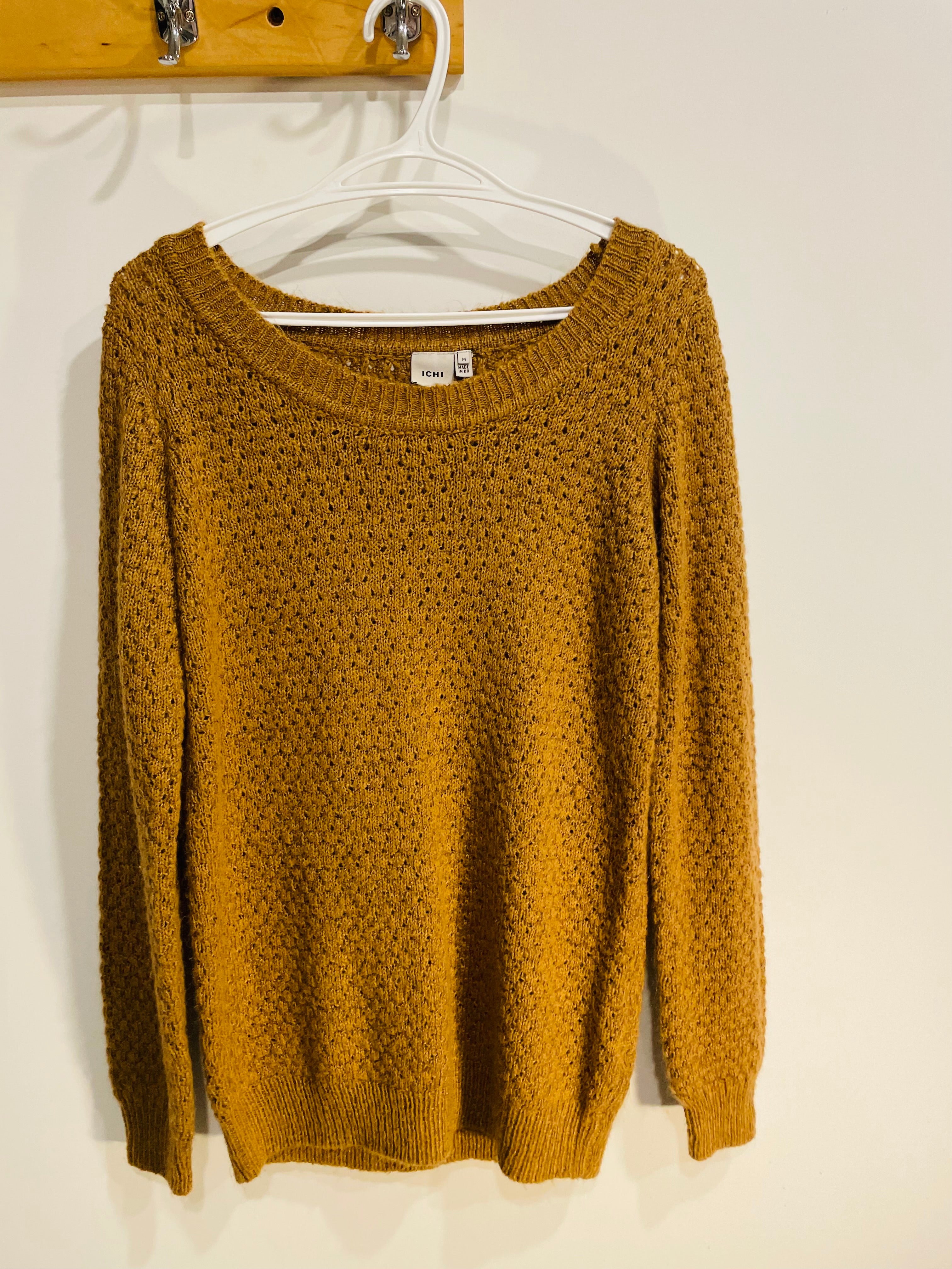 Tricot brun manches longues / ICHI / taille médium