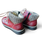 Bottes cuir rouge / Rieker / taille 8