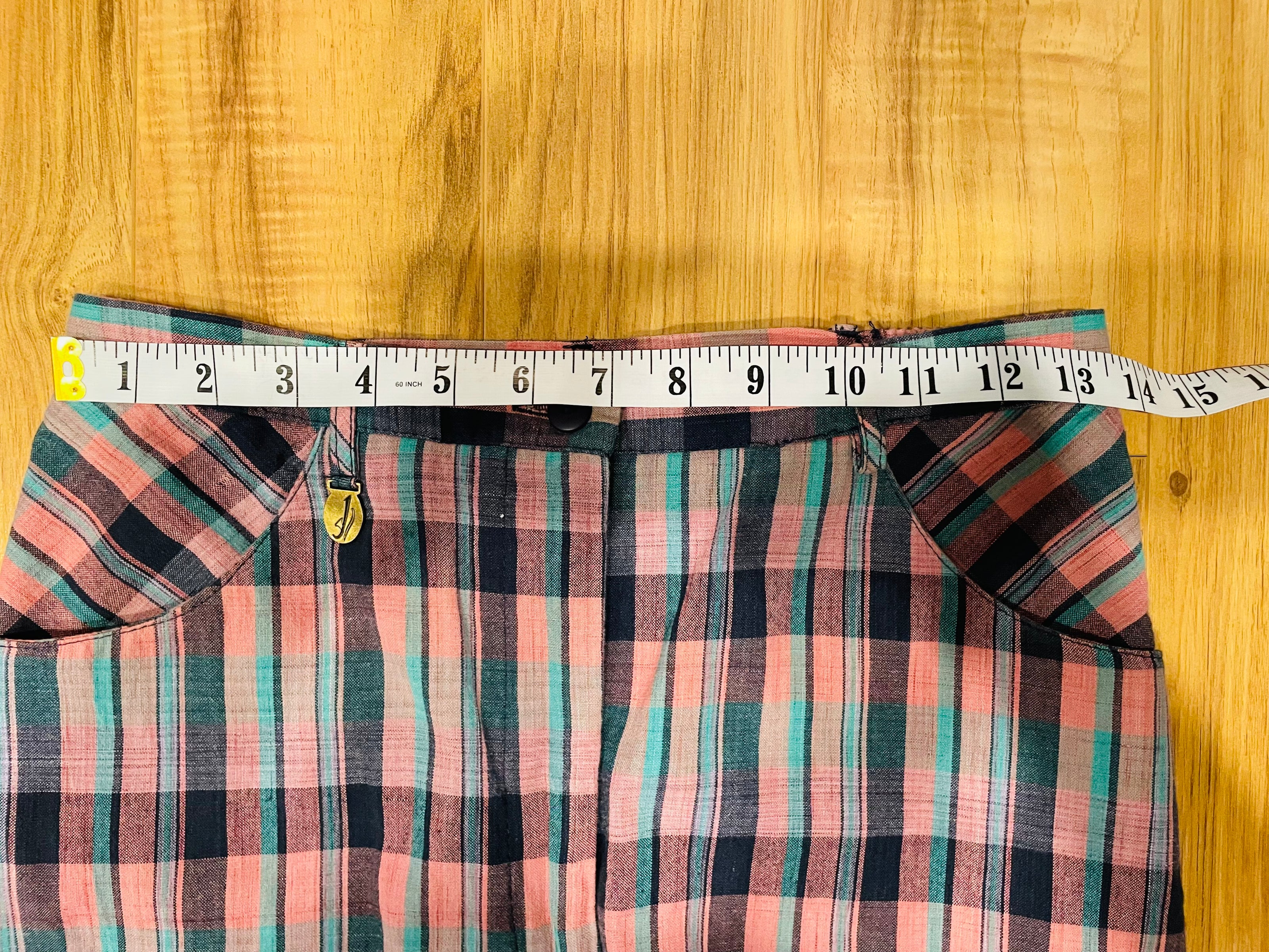 Vintage Plaid Bermuda Shorts