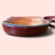 Sacoche cuir et broderie western