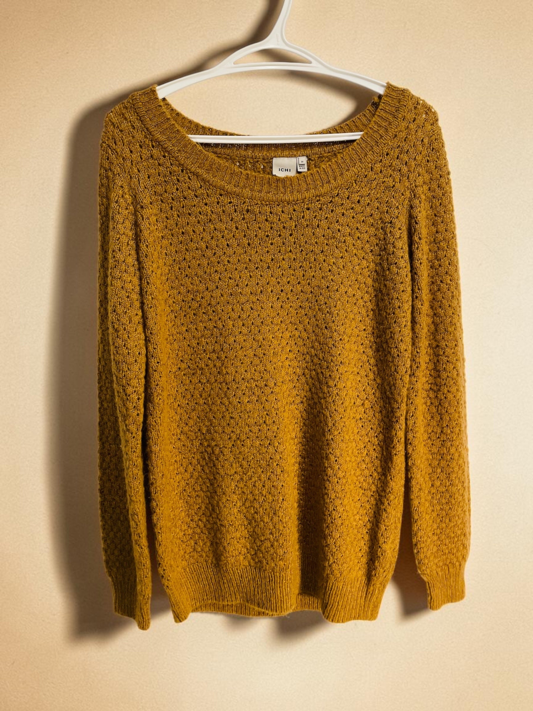 Tricot brun manches longues / ICHI / taille médium