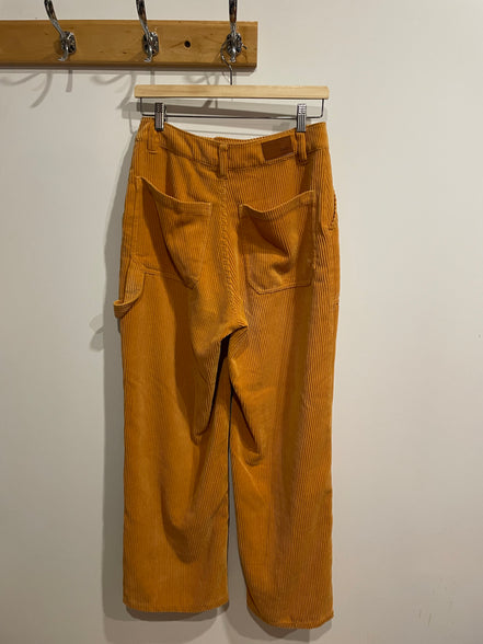 Pantalon jaune velour cordé - Twik - jambes larges - Taille Medium