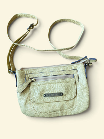 Sac à main cuir jaune / Ruby & Mila