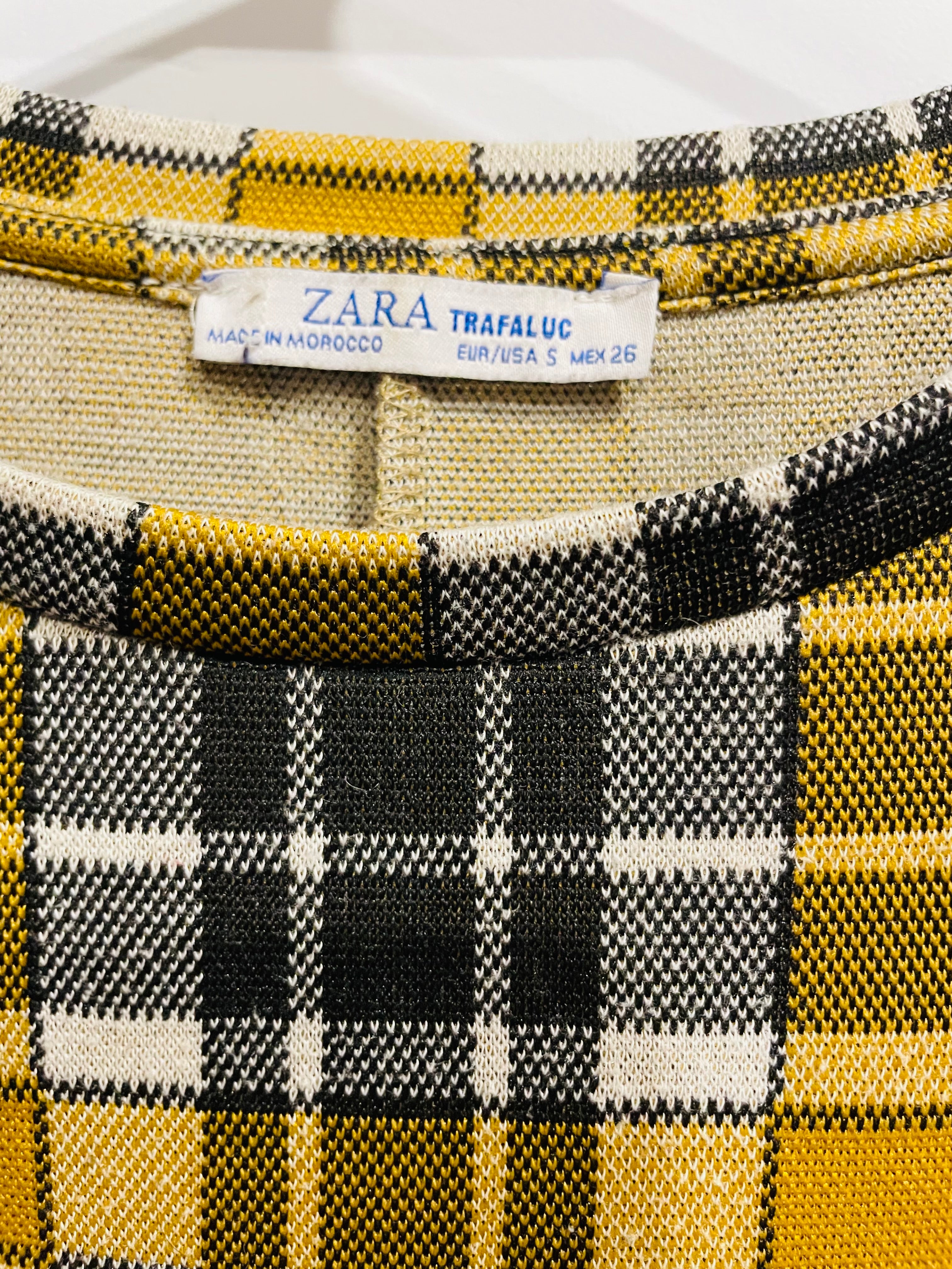 Robe courte à carreaux vintage Zara taille Small