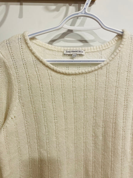 Tricot crème manches longues - San Francisco - taille medium