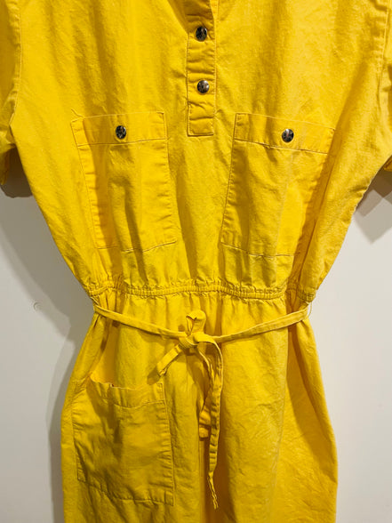 Robe longue jaune vintage - Taille medium