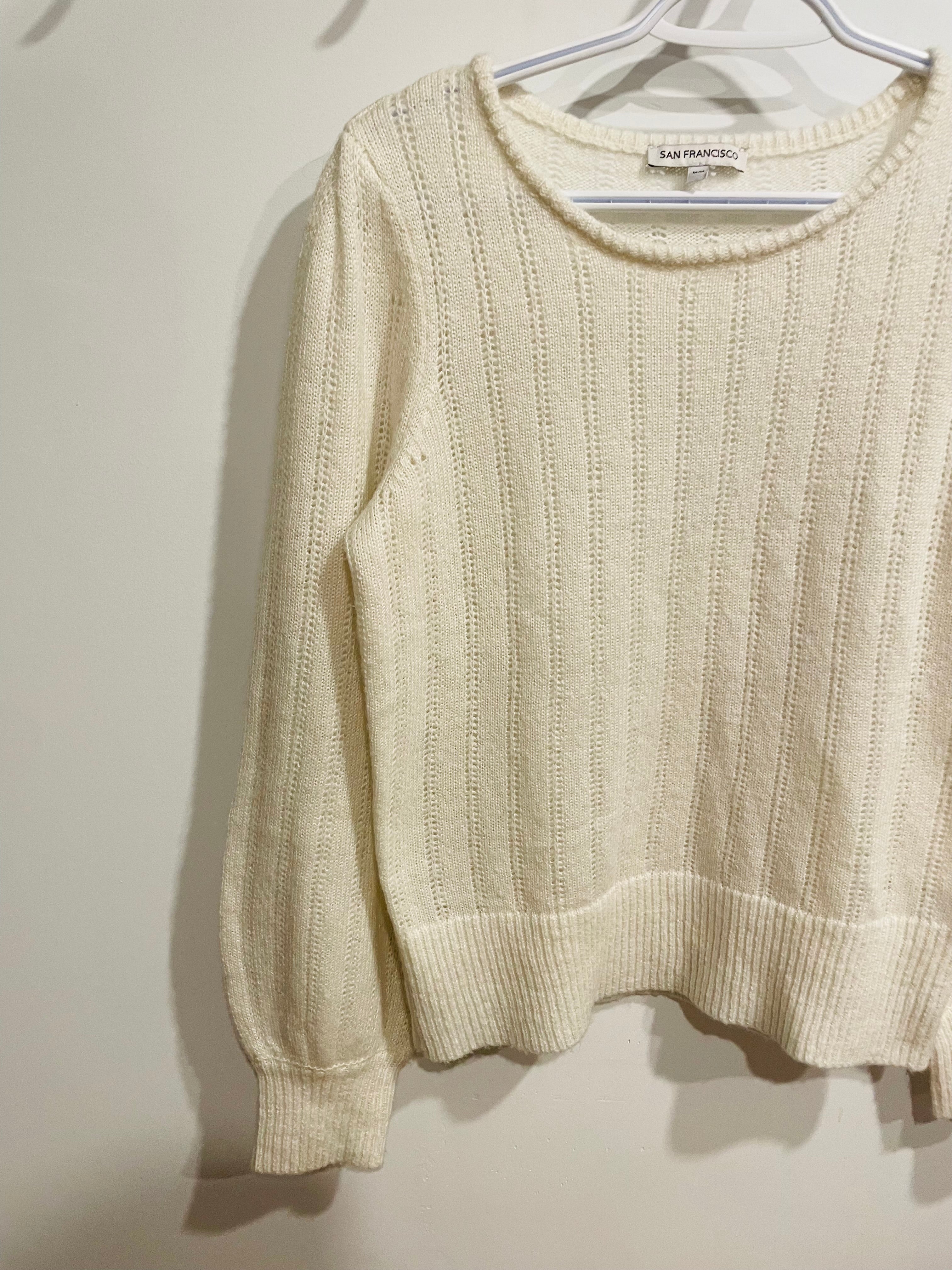 Tricot crème manches longues - San Francisco - taille medium