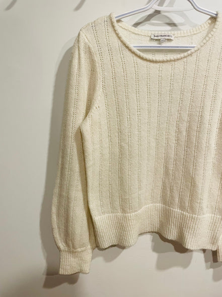Tricot crème manches longues - San Francisco - taille medium