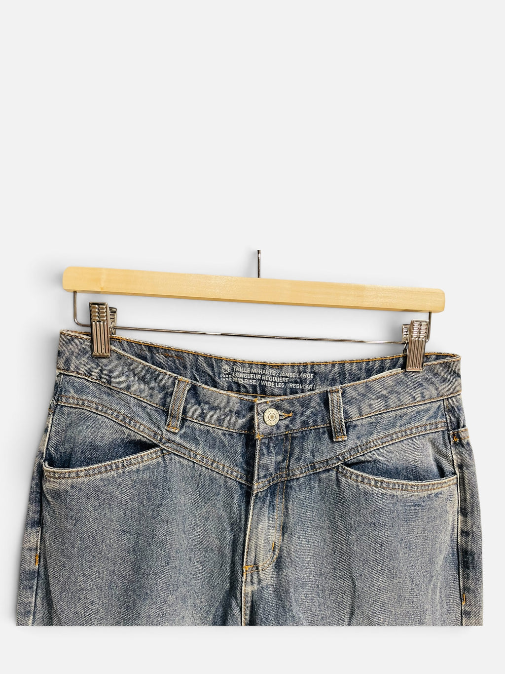 Jeans taille mi-haute, jambe large / Sabotage / Taille 5