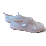 Souliers slip-on en gelée rose pale / vintage / taille 7,5