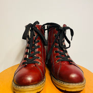 Bottine cuir rouge / Rieker / taille 6
