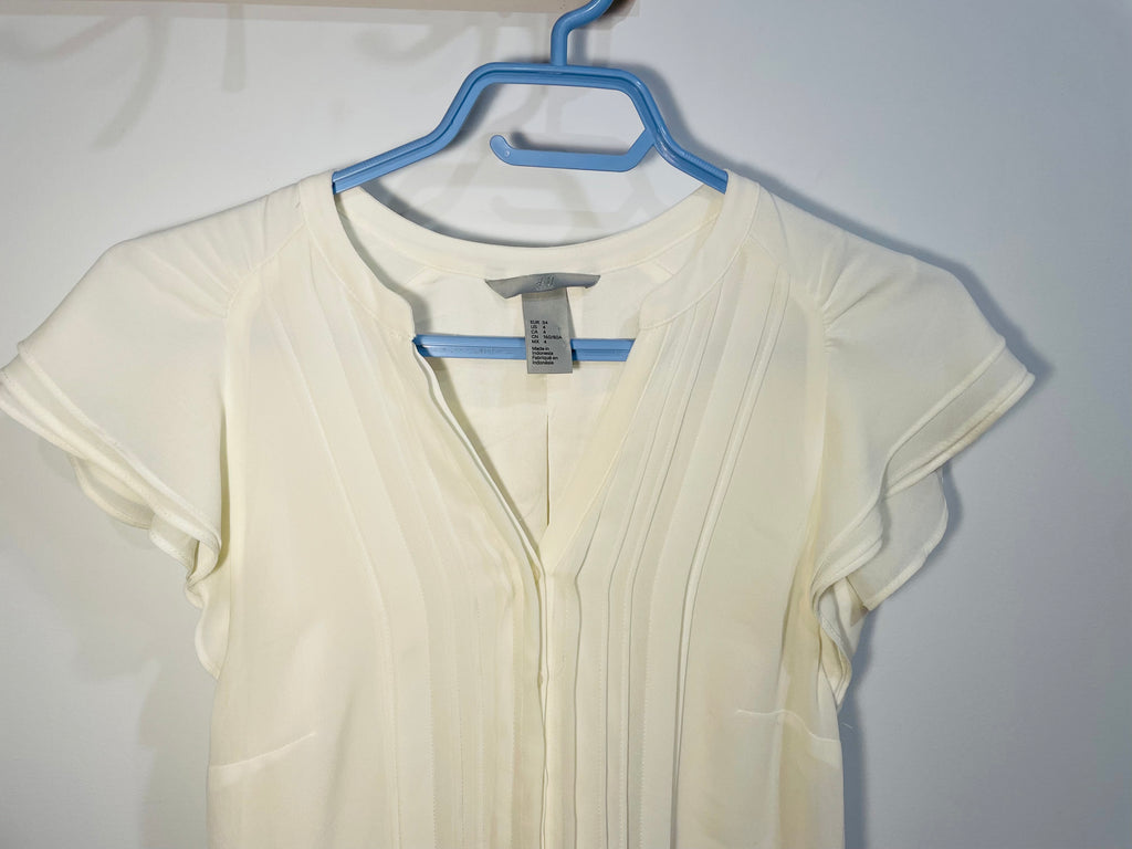 Robe blanche courte / H&M /Taille 4