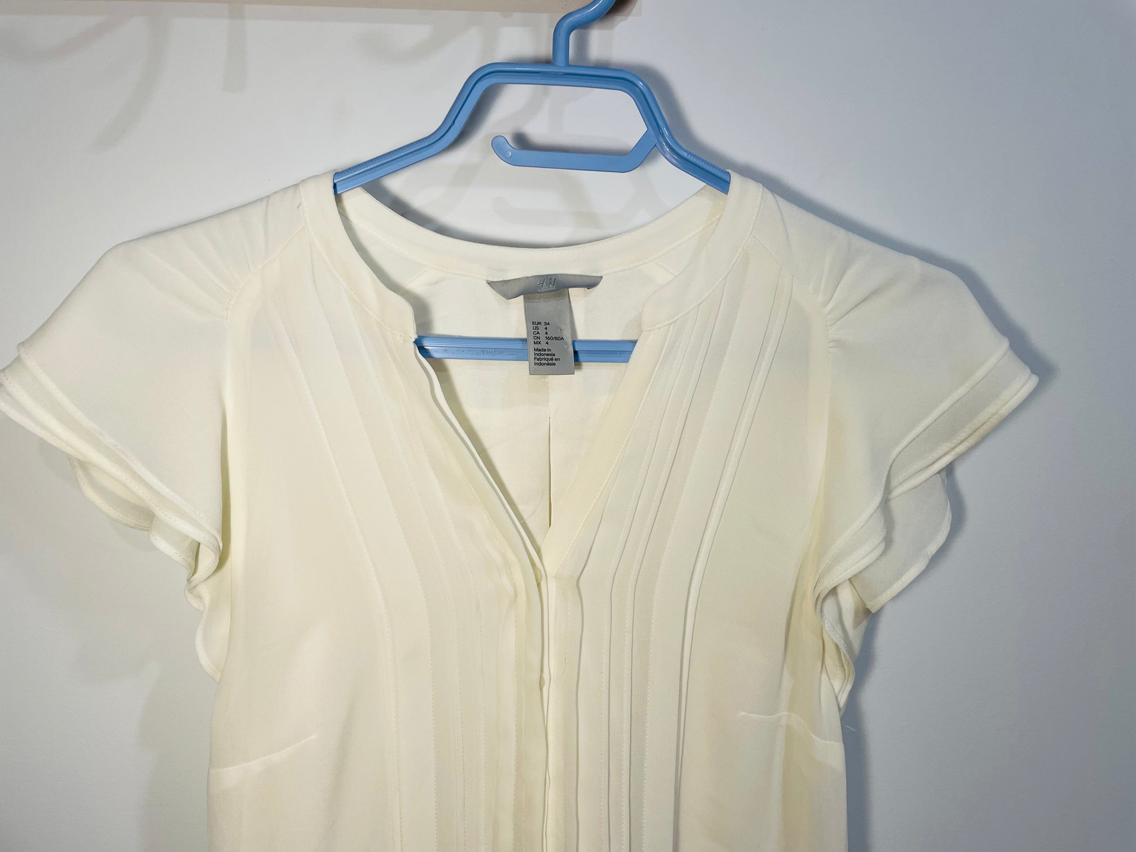 Robe blanche courte / H&M /Taille 4