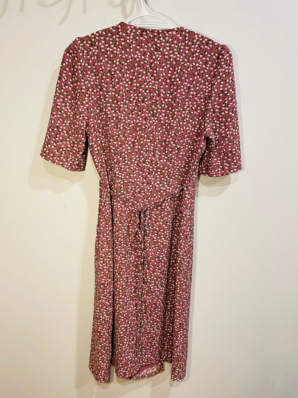 Robe longue rose florale / portefeuille et bouton / Rw&CO /Taille small