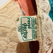 Robe fleurie vintage - col dentelle et dos ouvert - Taille Small