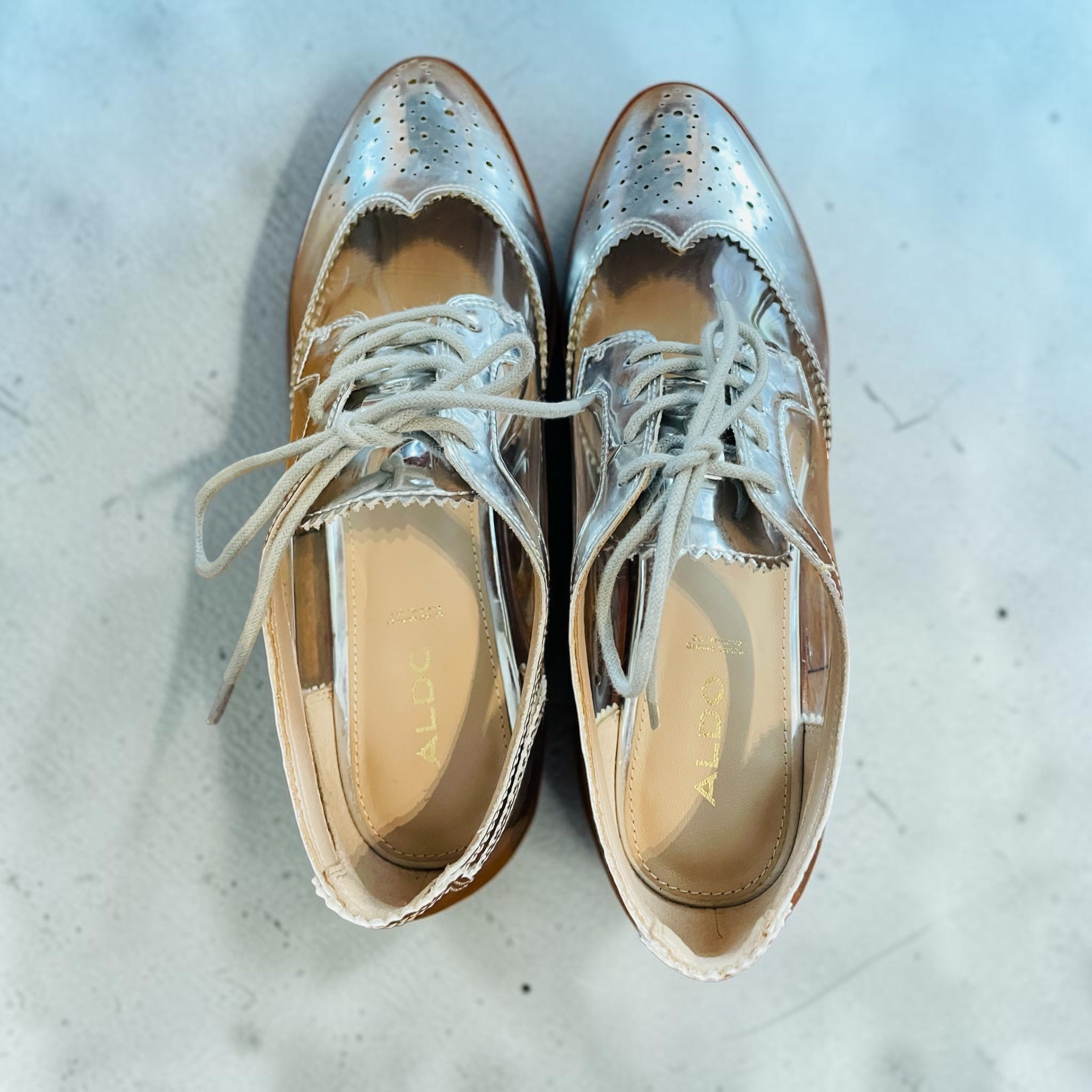 Souliers argent et plastique / Aldo / taille 8