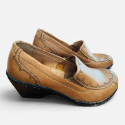Souliers cuir brun / Hush Puppies / taille 6