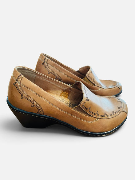 Souliers cuir brun / Hush Puppies / taille 6