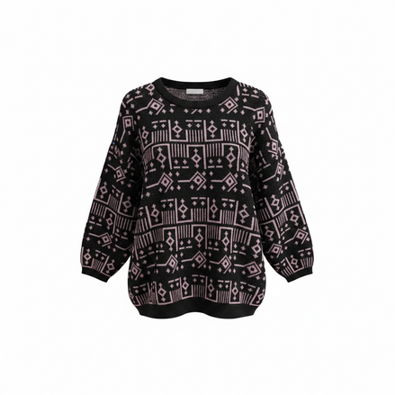 Tricot vintage brillant / manches chauve-souris 3/4 / taille médium ou large